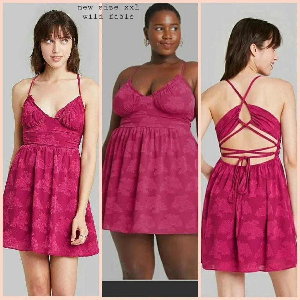 Dress wild fable criss cross strappy xxl